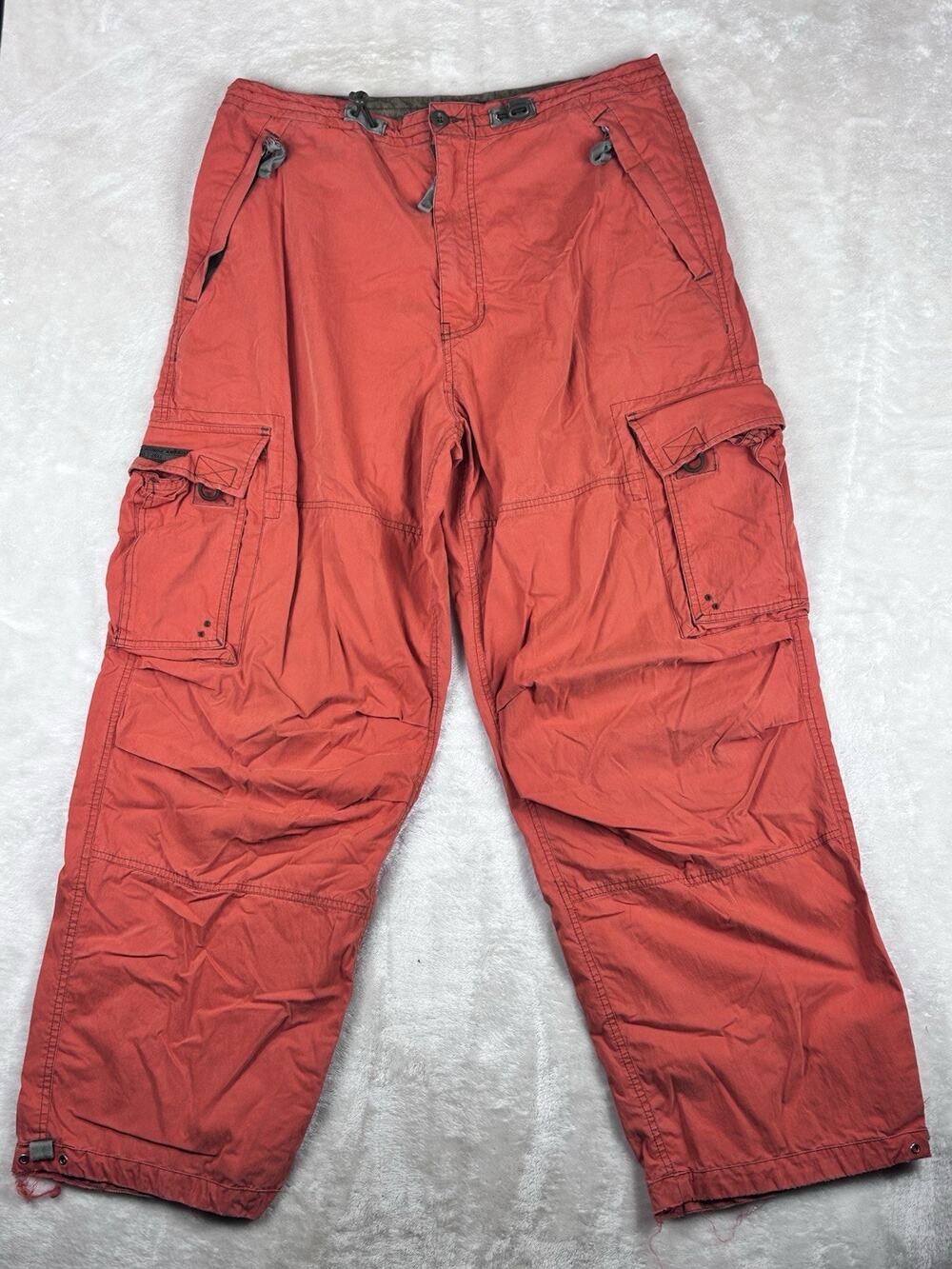Vintage Abercrombie and Fitch Paratrooper Pants Size L Y2K Baggy Skater Cargo